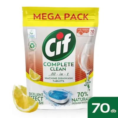 CIF Complete Clean All-in-One Lemon mosogatógép tabletta, 70 db