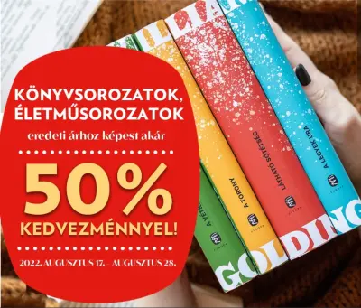 Min. 4 könyv vásárlása esetén 50% kedvezmény