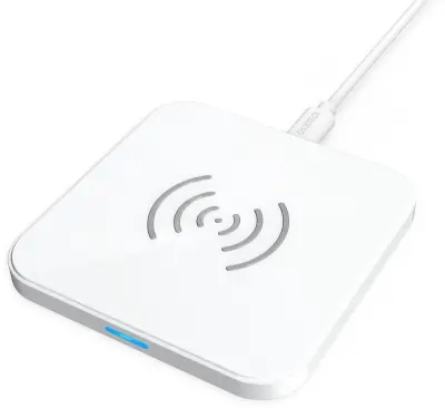 Choetech 10W single coil wireless charger pad vezeték nélküli töltő (fehér/arany)