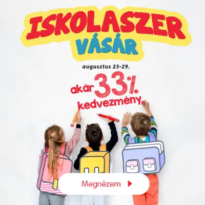 Iskolaszervásár (akár 33% kedvezmény)