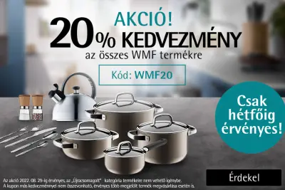 20% kedvezmény WMF termékekre