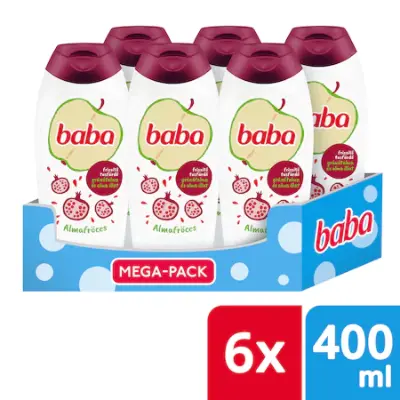 Baba Almafröccs Tusfürdő frissítő alma és gránátalma illattal, 6x400 ml